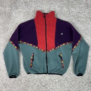 Vintage Jack Wolfskin Jacket Mens Medium Fleece Zip Made USA 90s Polarsystem